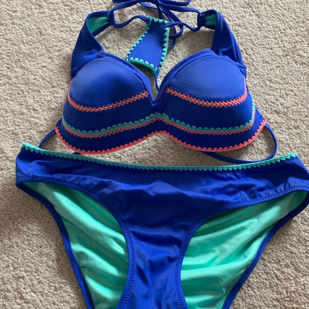 Blue bikini